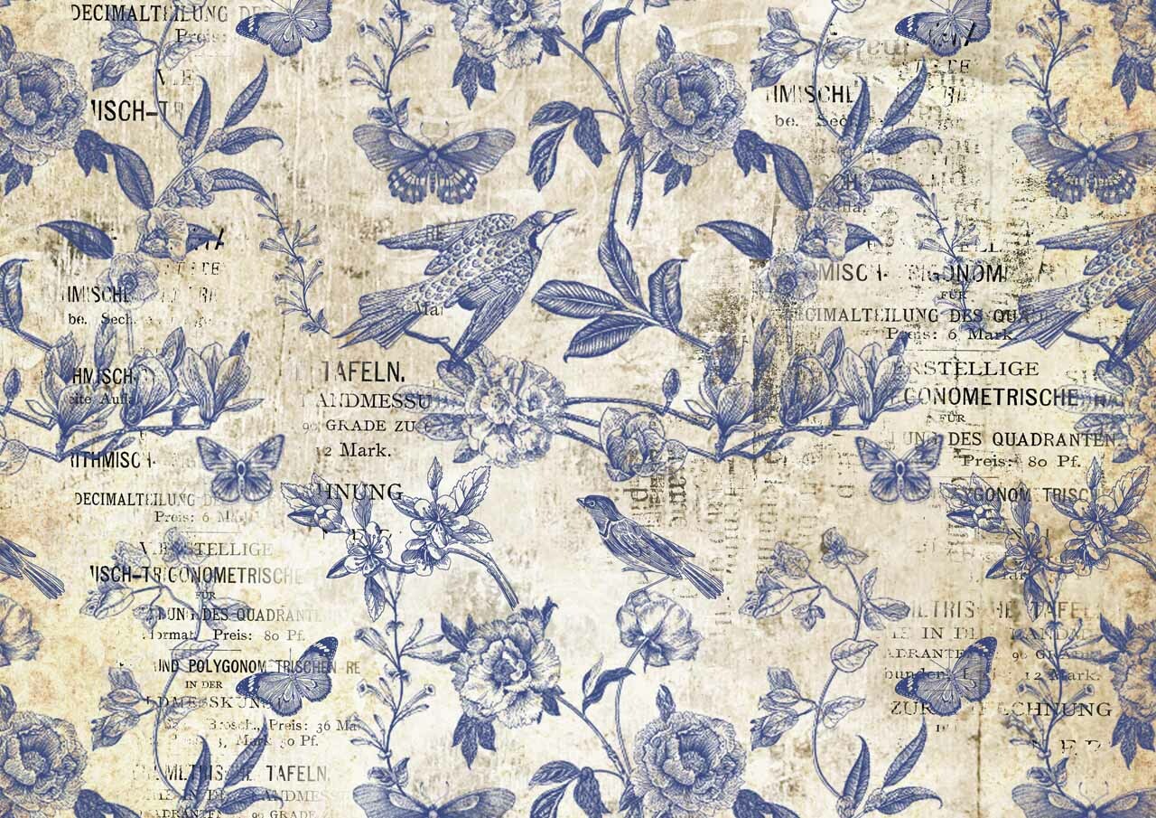 Blue Flight Rice Paper- Decoupage Queen