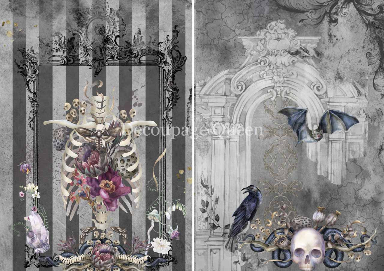 Forest Lore, Happily Encaged Rice Paper - Retired - Decoupage Queen
