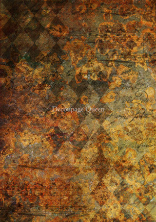 Hobbilicious - Rusty Diamonds Rice Paper - Decoupage Queen