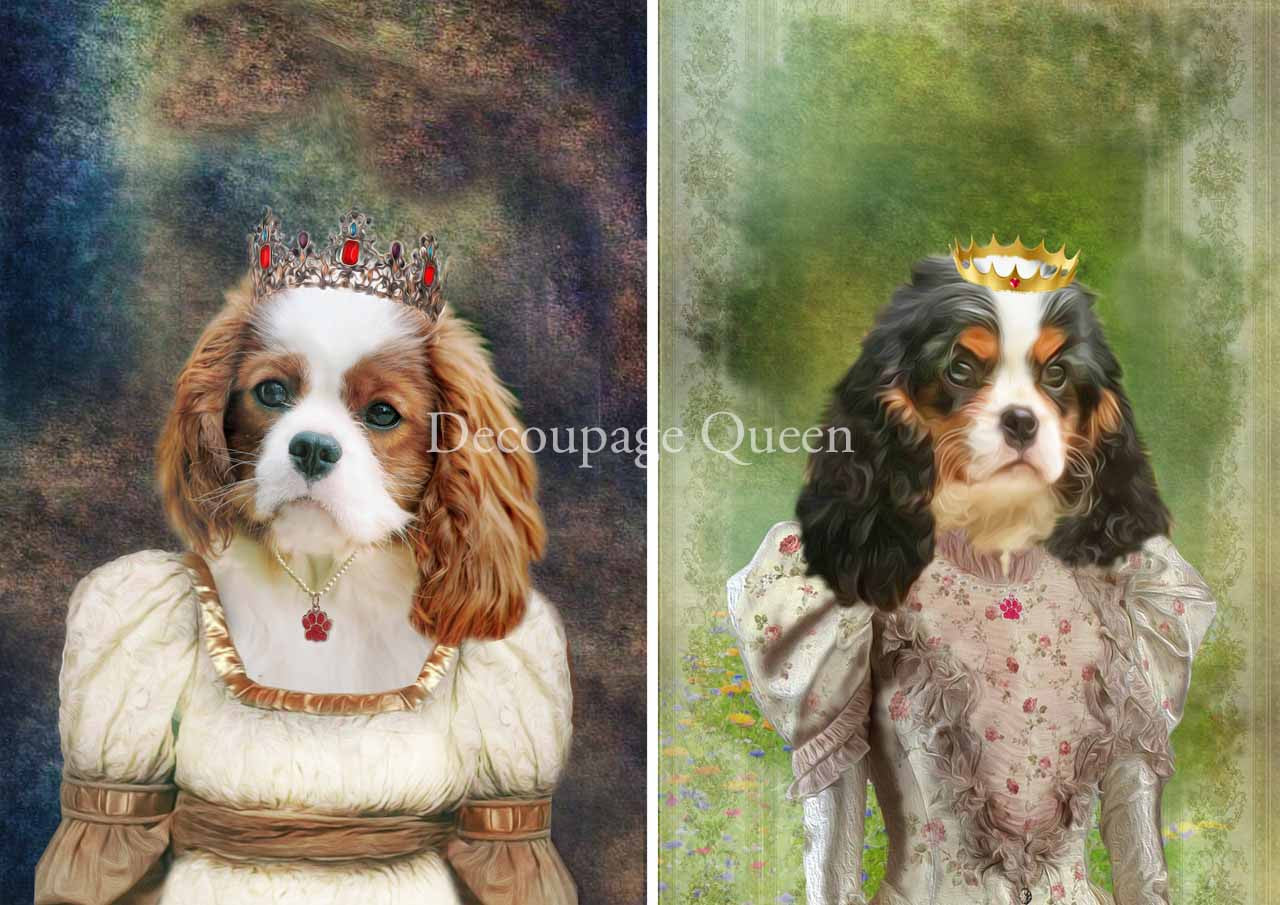 Roberta Marone - The Cavalier Ladies Rice Paper - Retired - Decoupage Queen