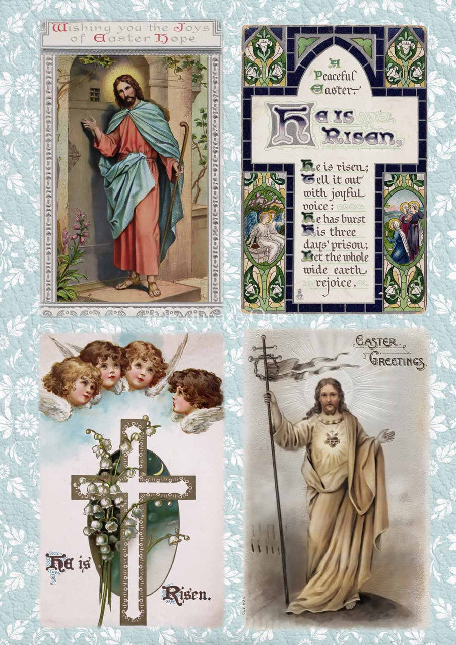 He Is Risen Rice Paper (Retired) - Decoupage Queen