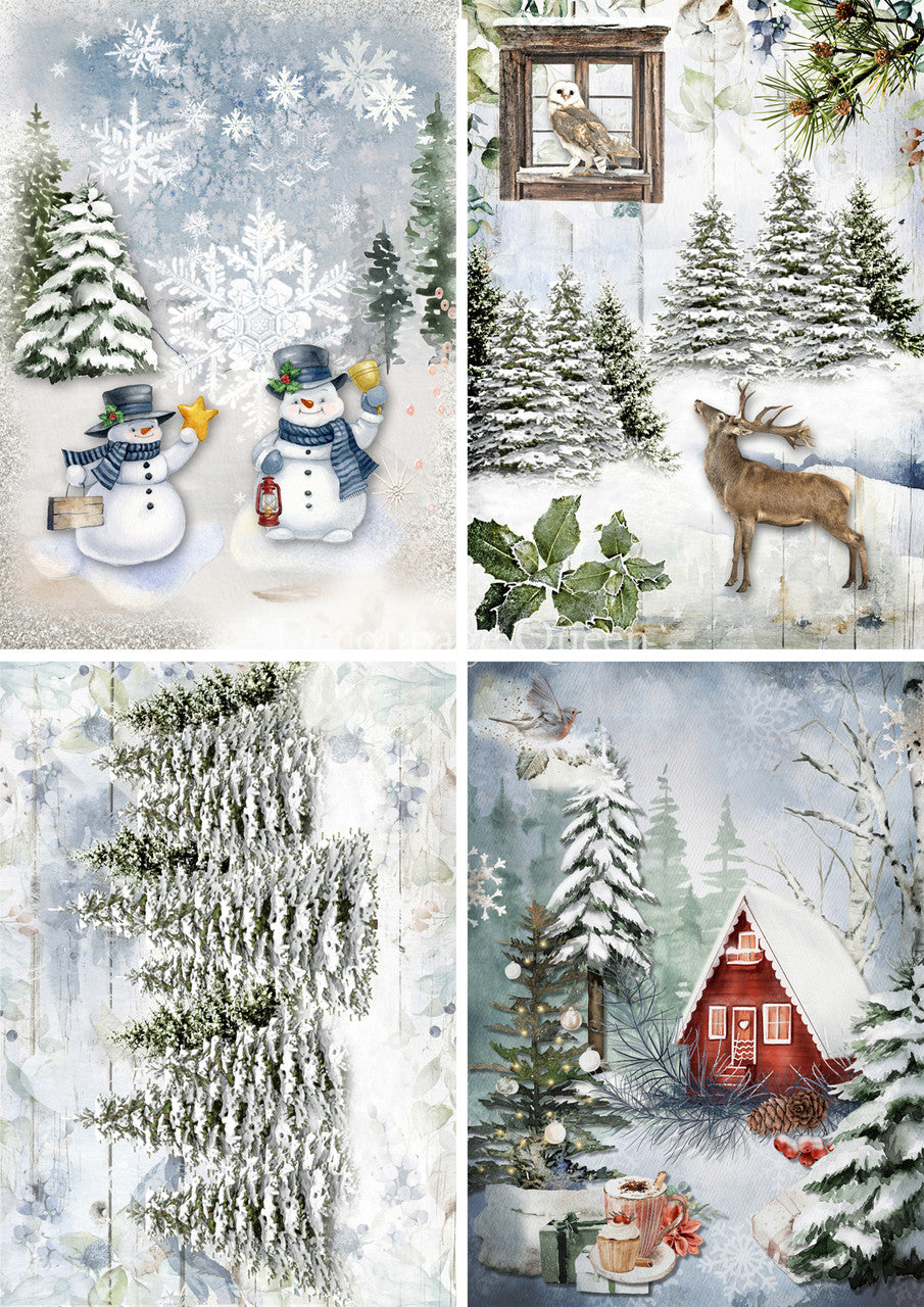 Cozy 4 Pack Rice Paper - Decoupage Queen