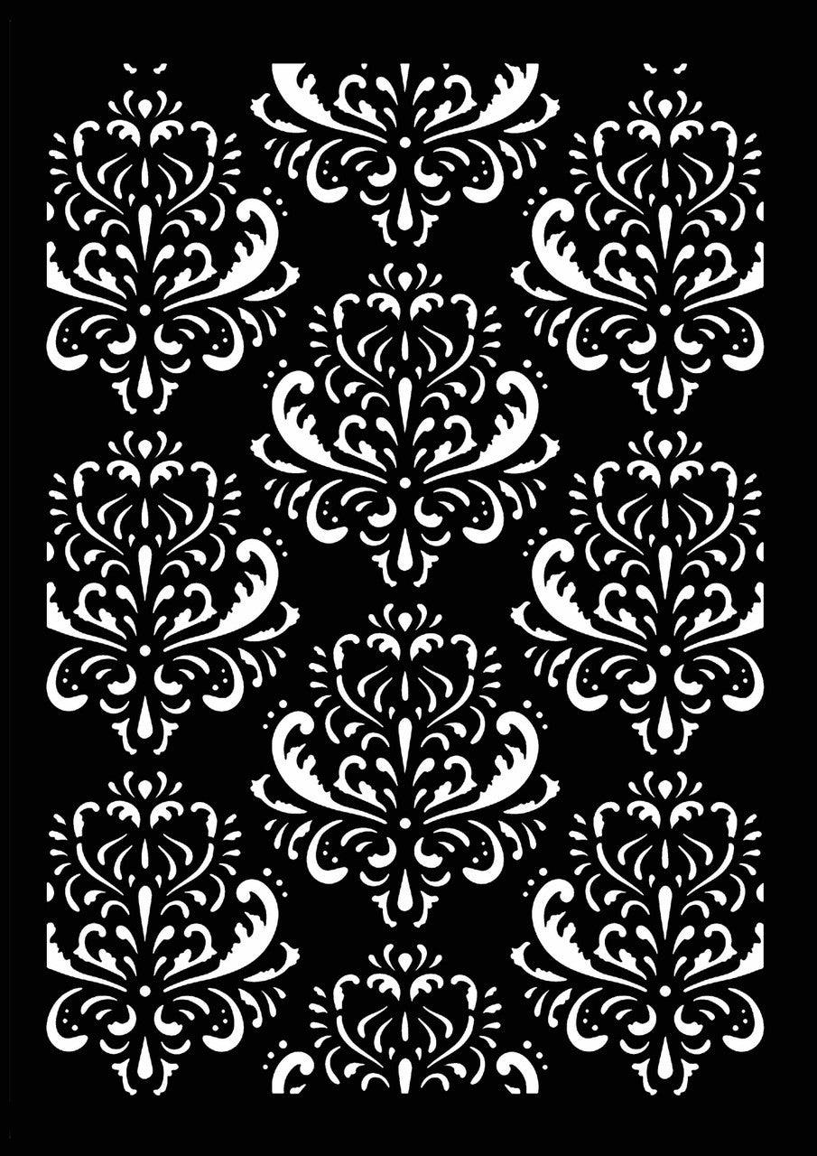 Elegant Baroque Stencil, A4 - Decoupage Queen
