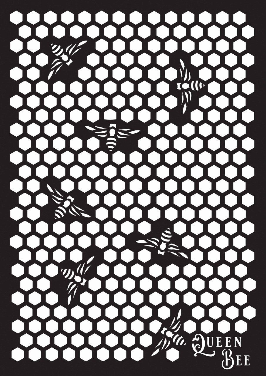 Queen Bee Stencil, A4 - Decoupage Queen