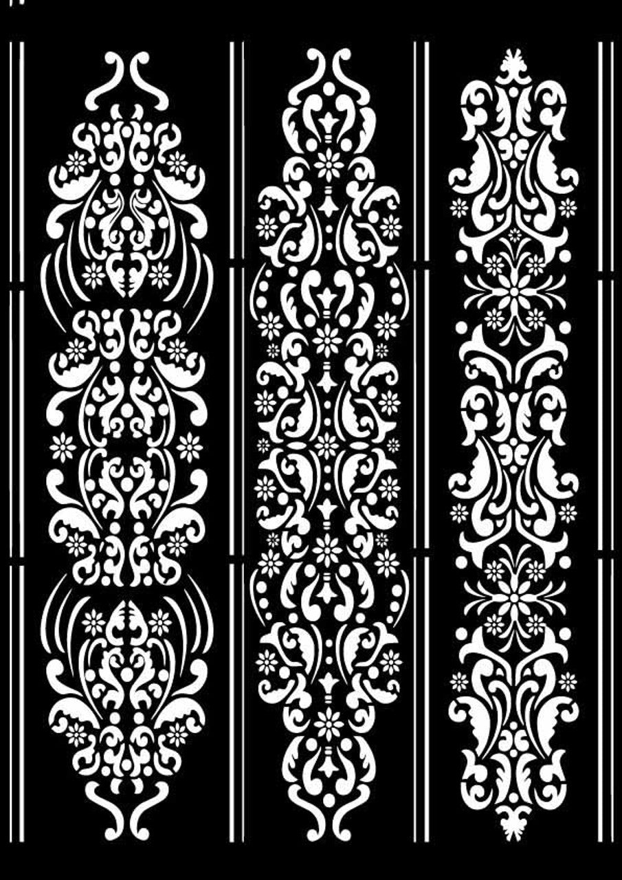 French Borders Stencil, A4 - Decoupage Queen