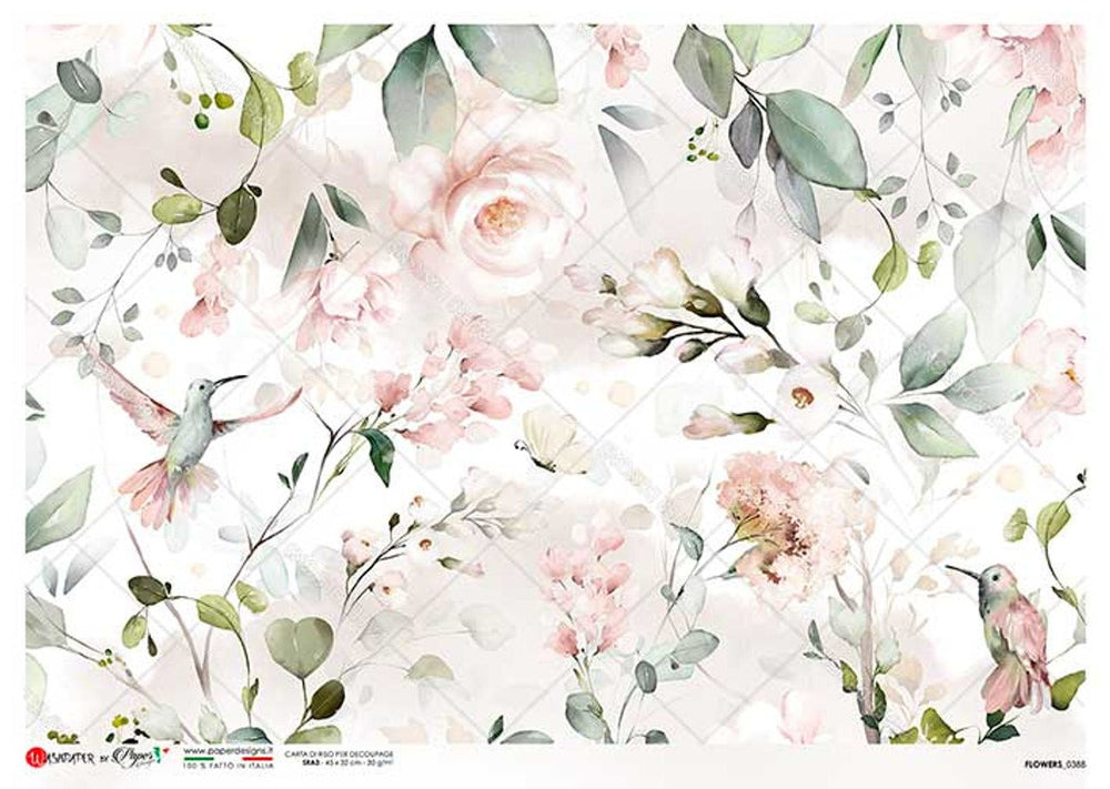 Flowers 0388 Rice Paper - Paper Designs