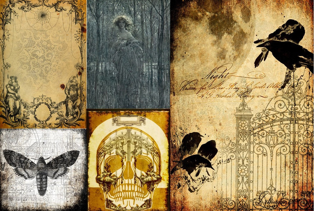 Halloween Project Blocks 2 - Roycycled Decoupage Paper