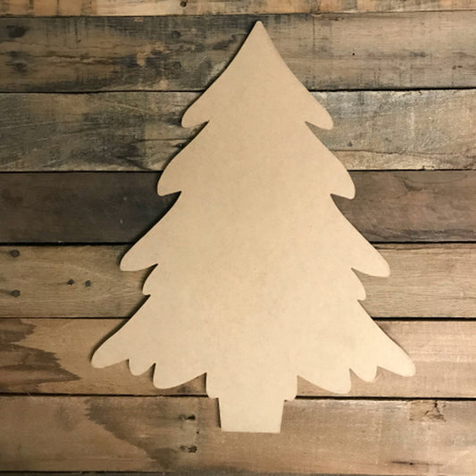 Christmas Tree Unfinished Cutout, Wooden Shape, Paintable MDF Craft