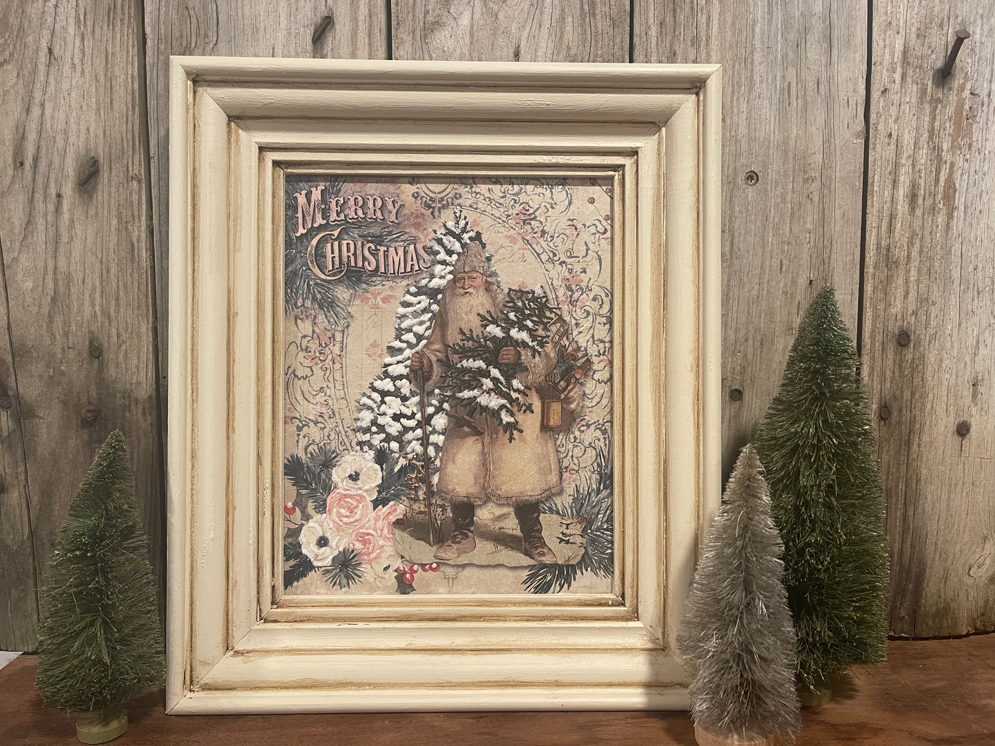Pink Christmas Rice Paper (Retired) - Decoupage Queen
