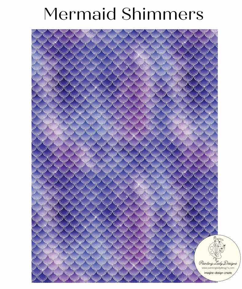 Mermaid Shimmers Decoupage Paper - Painting Lady Designs