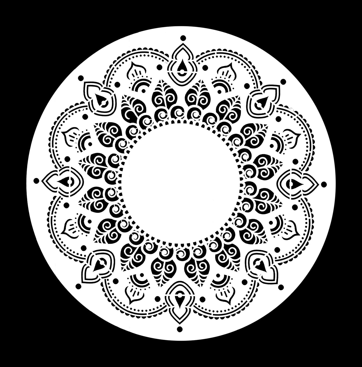 Moroccan Melody Mandala Posh Chalk Stencil - WoodUbend