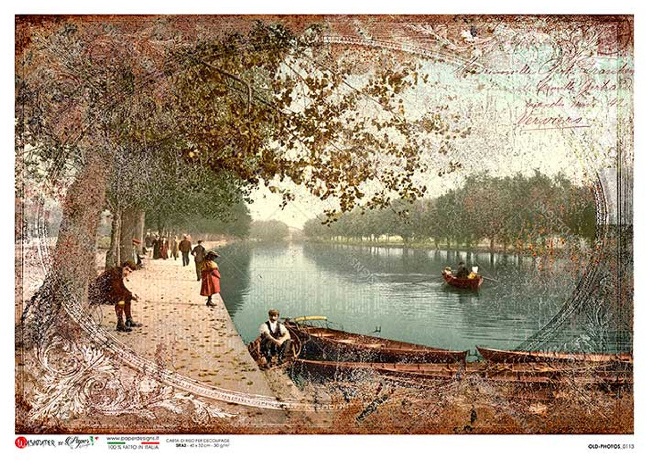 Old Photos 0113 (By the Lake) Rice Paper - Paper Designs