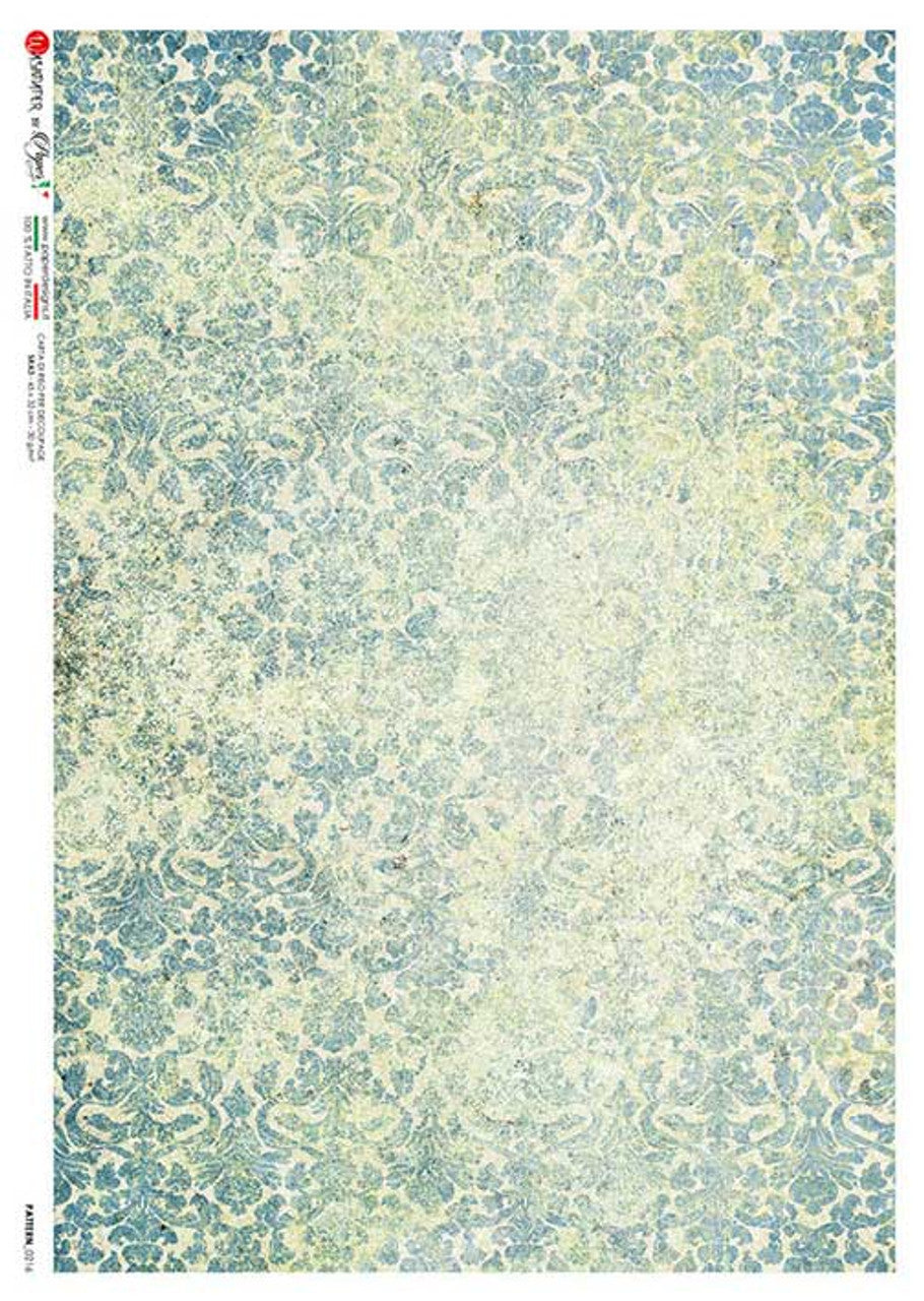 Pattern 0216 (Blue & Green Layers) Rice Paper - Paper Designs