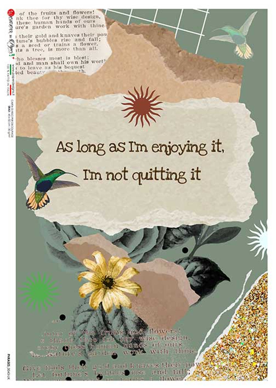 Phrases 0043 Rice Paper - Paper Designs