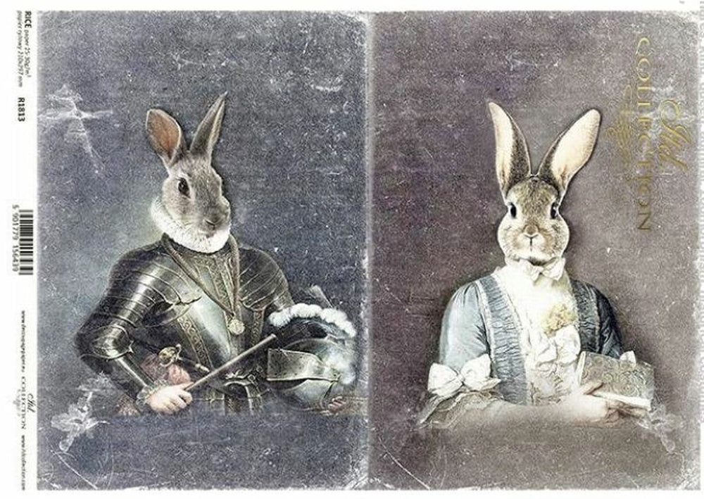 Bunny Portraits I Rice Paper - ITD Collection