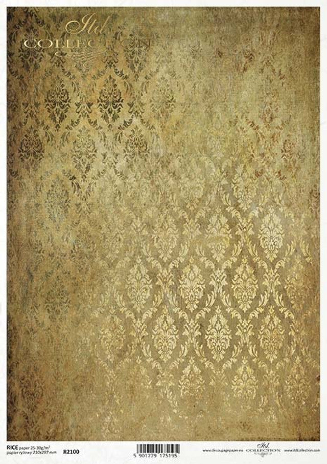 Gold Brocade Rice Paper - ITD Collection