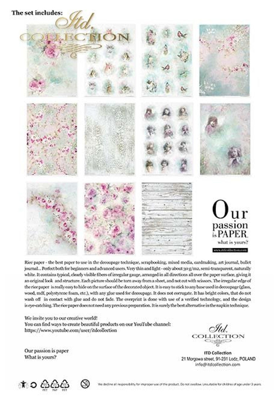 Shabby Chic for Spring Rice Paper Pack (11 Papers) - ITD Collection