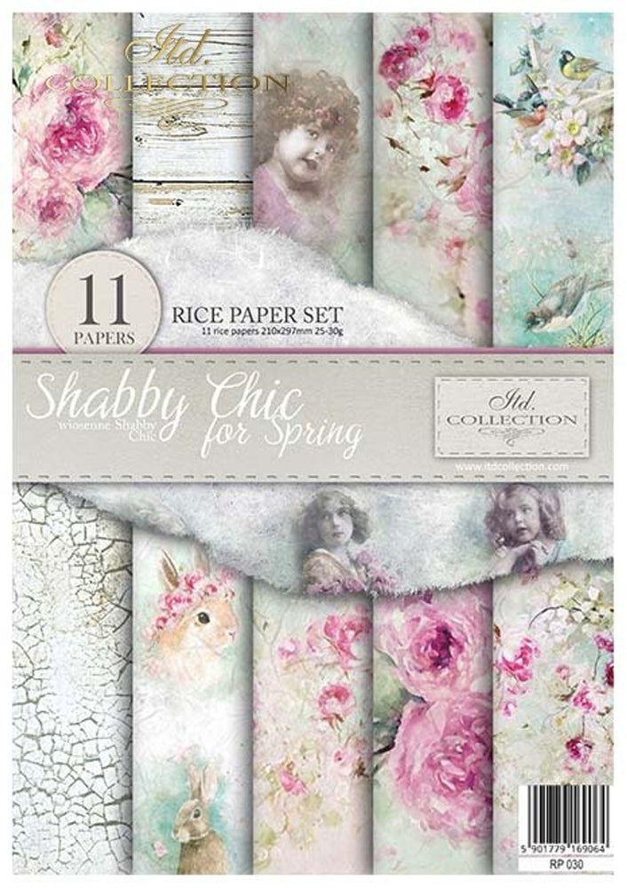 Shabby Chic for Spring Rice Paper Pack (11 Papers) - ITD Collection