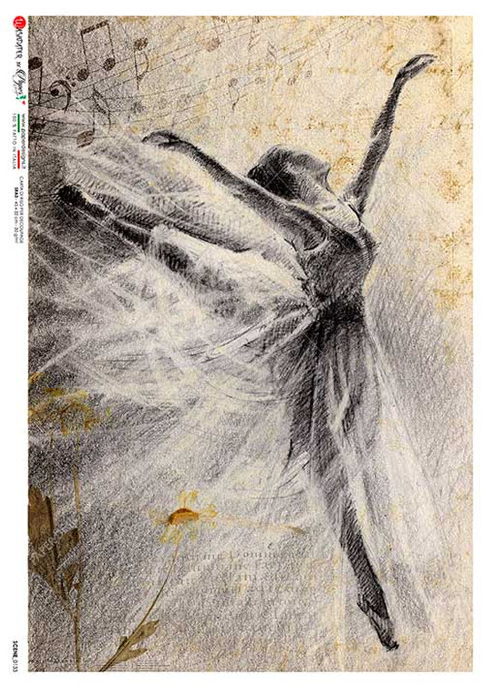 Scene 0133 (Ballerina) Rice Paper - Paper Designs