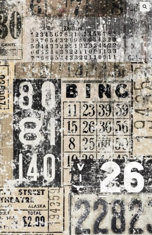 Grunge Numbers - Roycycled Decoupage Paper