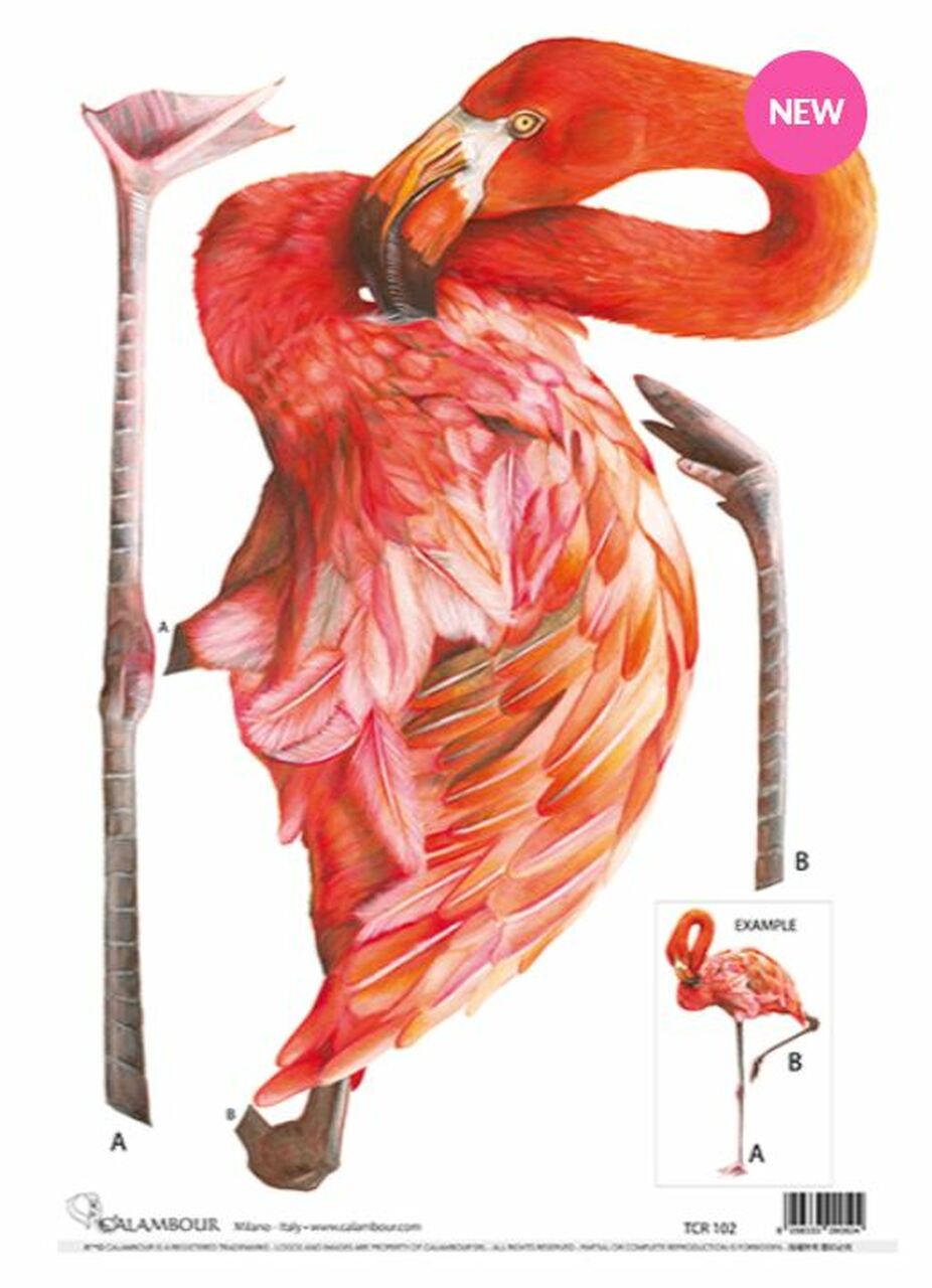 Large Flamingo Rice Paper (TCR 102) - Calambour