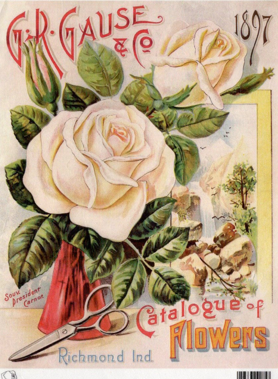 GR Gause & Co Rose Catalog Rice Paper (TT111)- Decoupage Queen