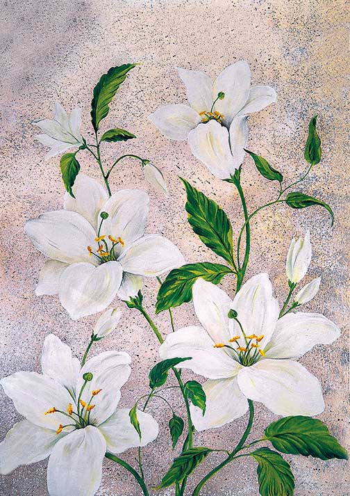 Casablanca Lilies Rice Paper - Paper Designs
