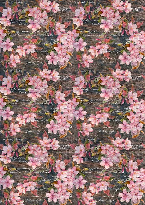 Pink Floral Rice Paper - Paper Designs
