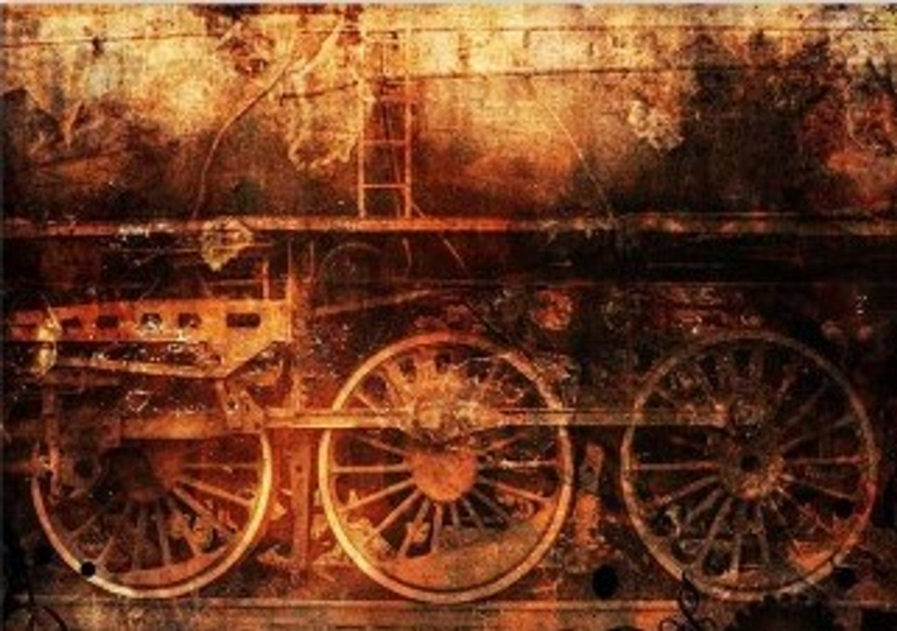 Vehicles 0039/Rusted Train Rice Paper - Paper Designs