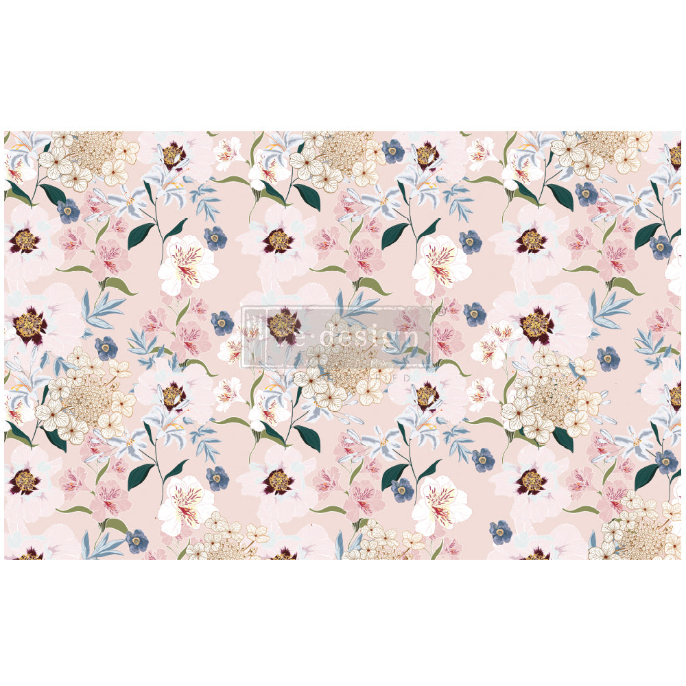 Blush Floral Decoupage Decor Tissue Paper - ReDesign with Prima