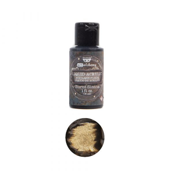 Burnt Sienna Liquid Acrylic Paint - ReDesign with Prima/Prima Marketing