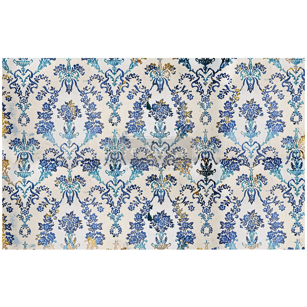 Cobalt Flourish Decoupage Decor Tissue Paper - ReDesign with Prima