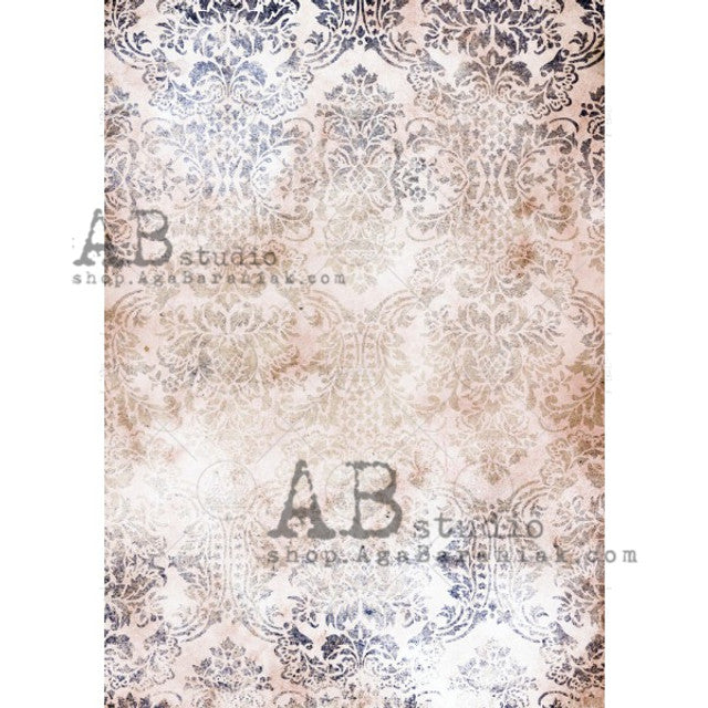Faded Damask (#0097) Rice Paper - AB Studios