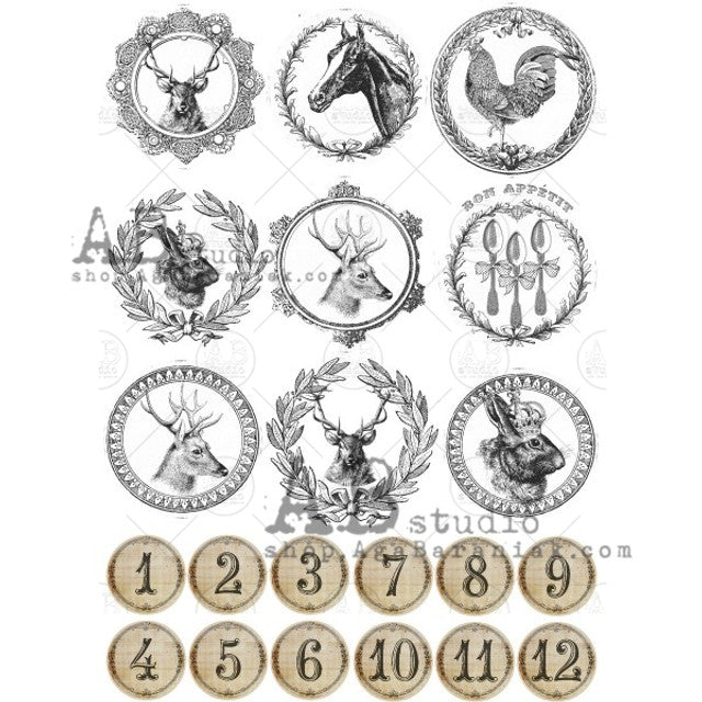 French Country Rounds (#0398) Rice Paper- AB Studios