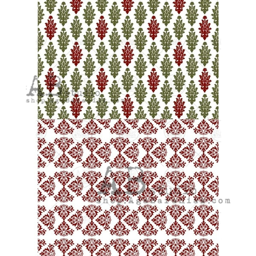 Christmas Patterns (#0433) Rice Paper- AB Sutios