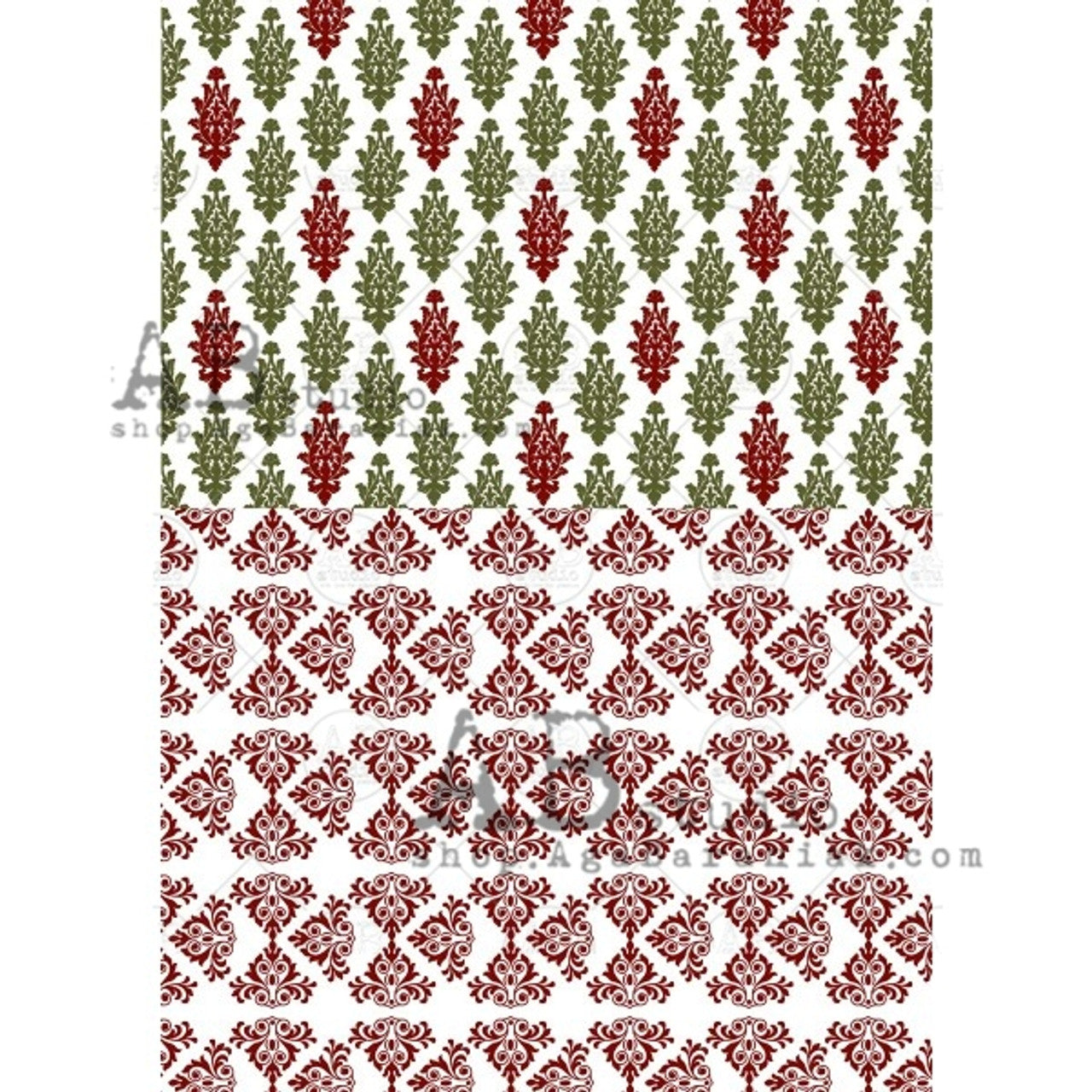 Christmas Patterns (#0433) Rice Paper- AB Sutios