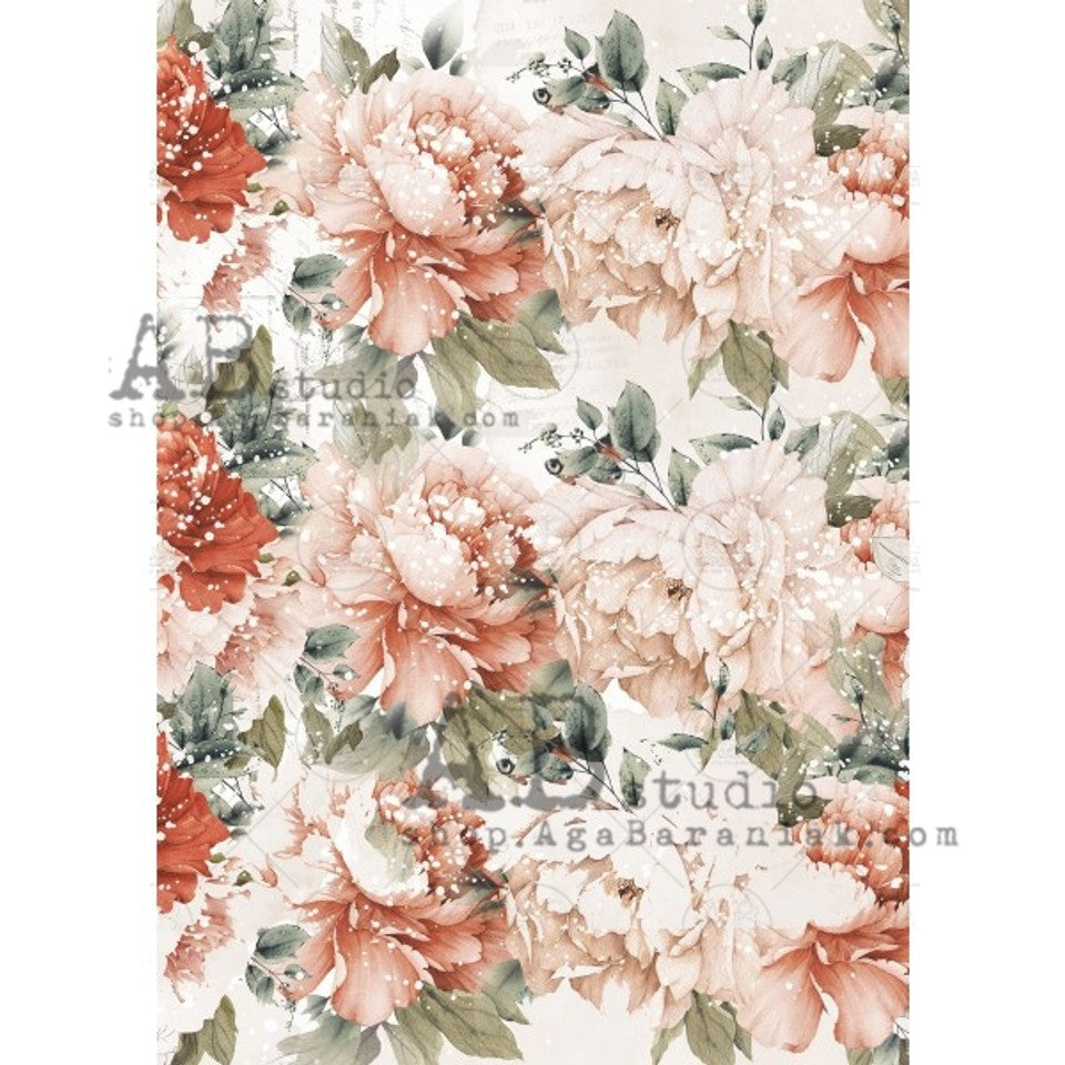 Large Coral Roses (#0691) - AB Studios
