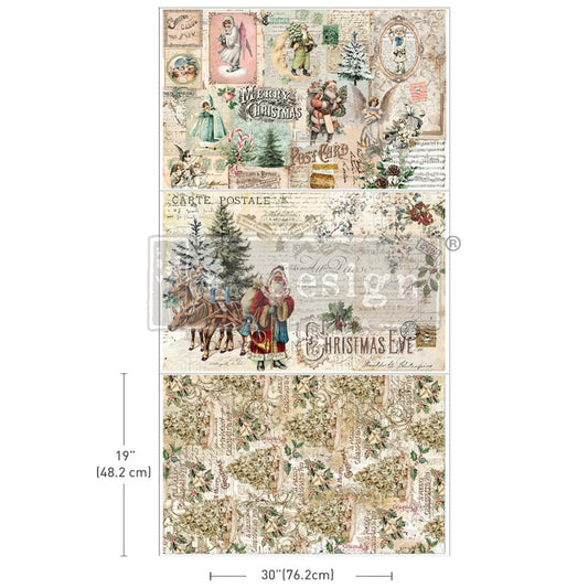 ReDesign Decoupage Decor Tissue Paper Pack - Holly Jolly Hideaway - 3 sheets, 19.5"x30" each / paper