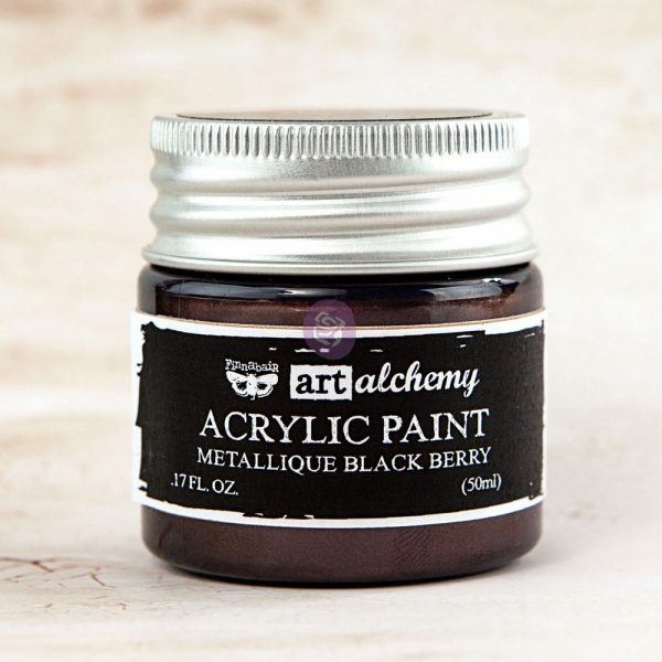 Blackberry Metallique Acrylic Paint - ReDesign with Prima/Prima Marketing