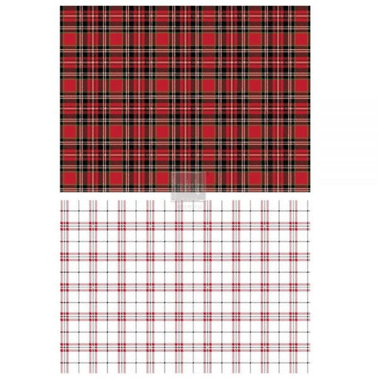 FS-Redesign With Prima Rub on Transfer Gingham Red - ReDesign Decor Transfer 655350641689