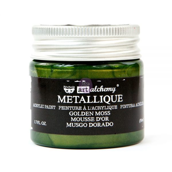 Golden Moss Metallique Acrylic Paint - ReDesign with Prima/Prima Marketing