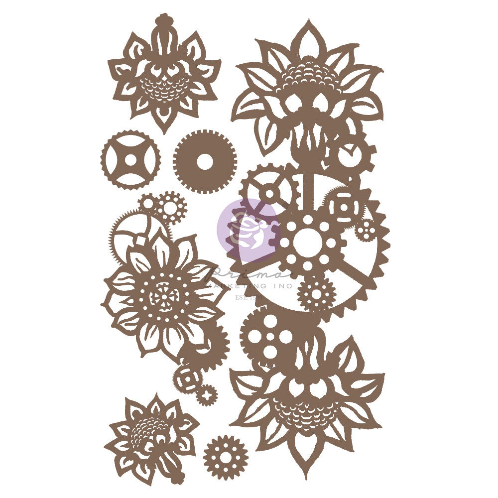 Machine Floral Decors - Finnabair Chipboard - Prima Marketing