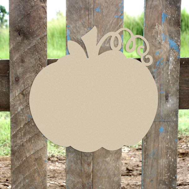 Pumpkin Unfinished Cutout, Wooden Shape, Paintable MDF Craft
