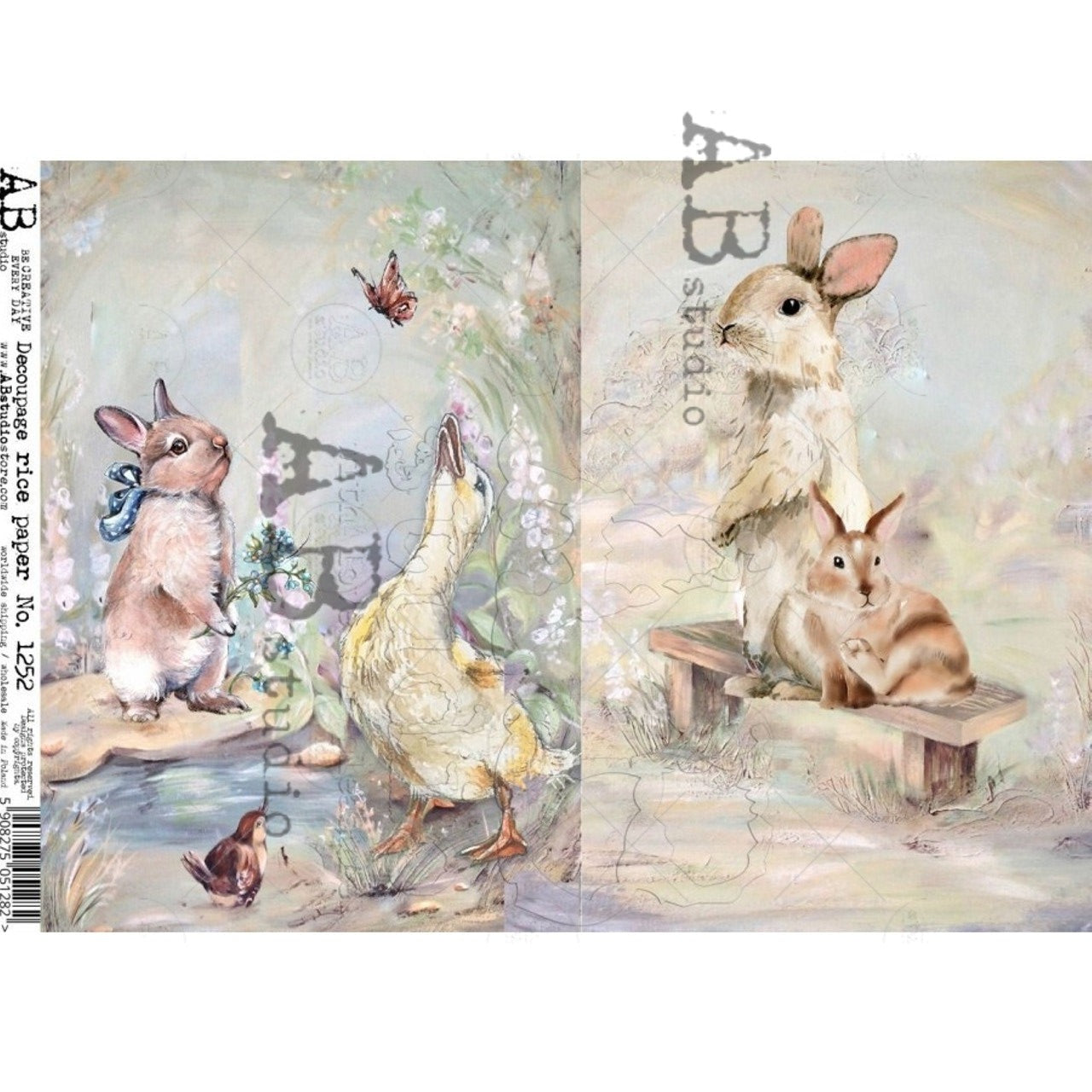 Easter 2 Scenes Rice Paper (1252)- Decoupage Queen