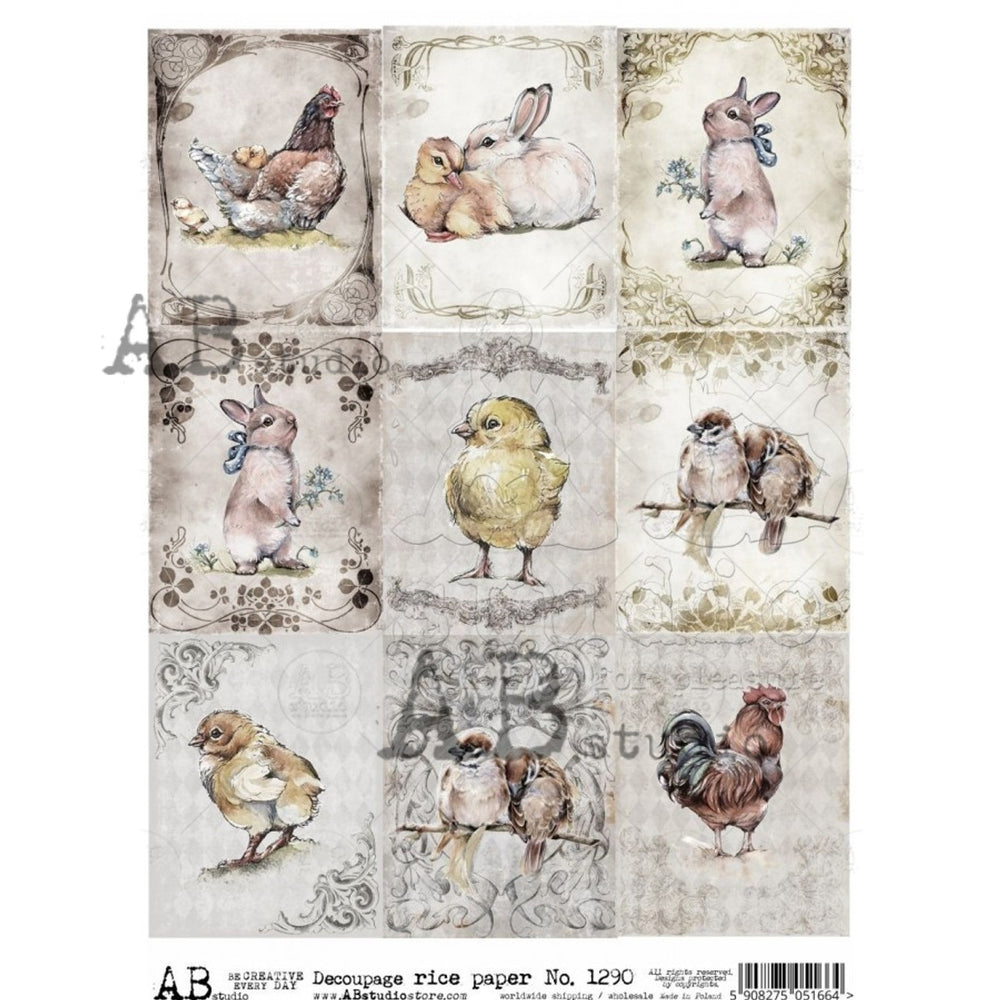Easter Mini Portraits Rice Paper (1290)- AB Studio