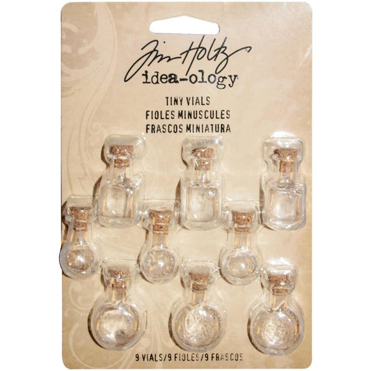 Tiny Corked Glass Vials by Tim Holtz - NTS