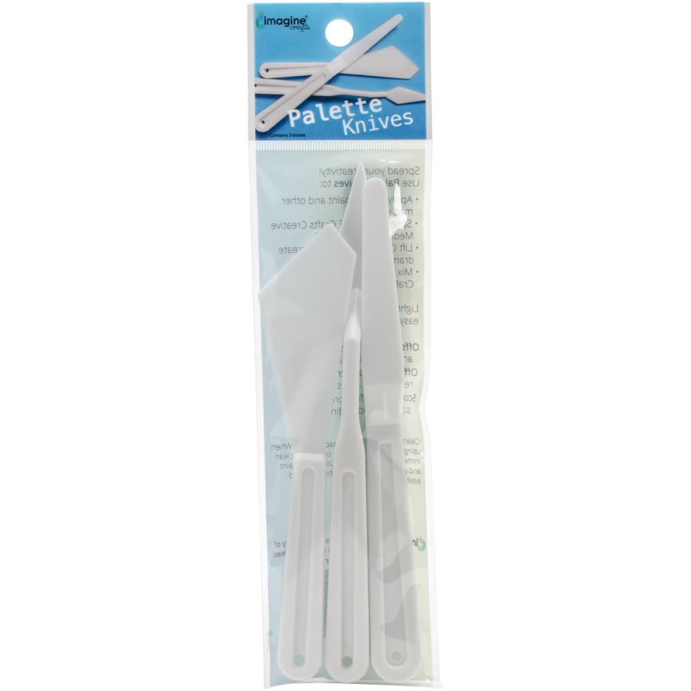 White Plastic Palette Knives - NTS