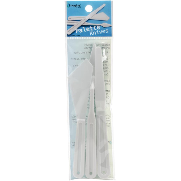 White Plastic Palette Knives - NTS