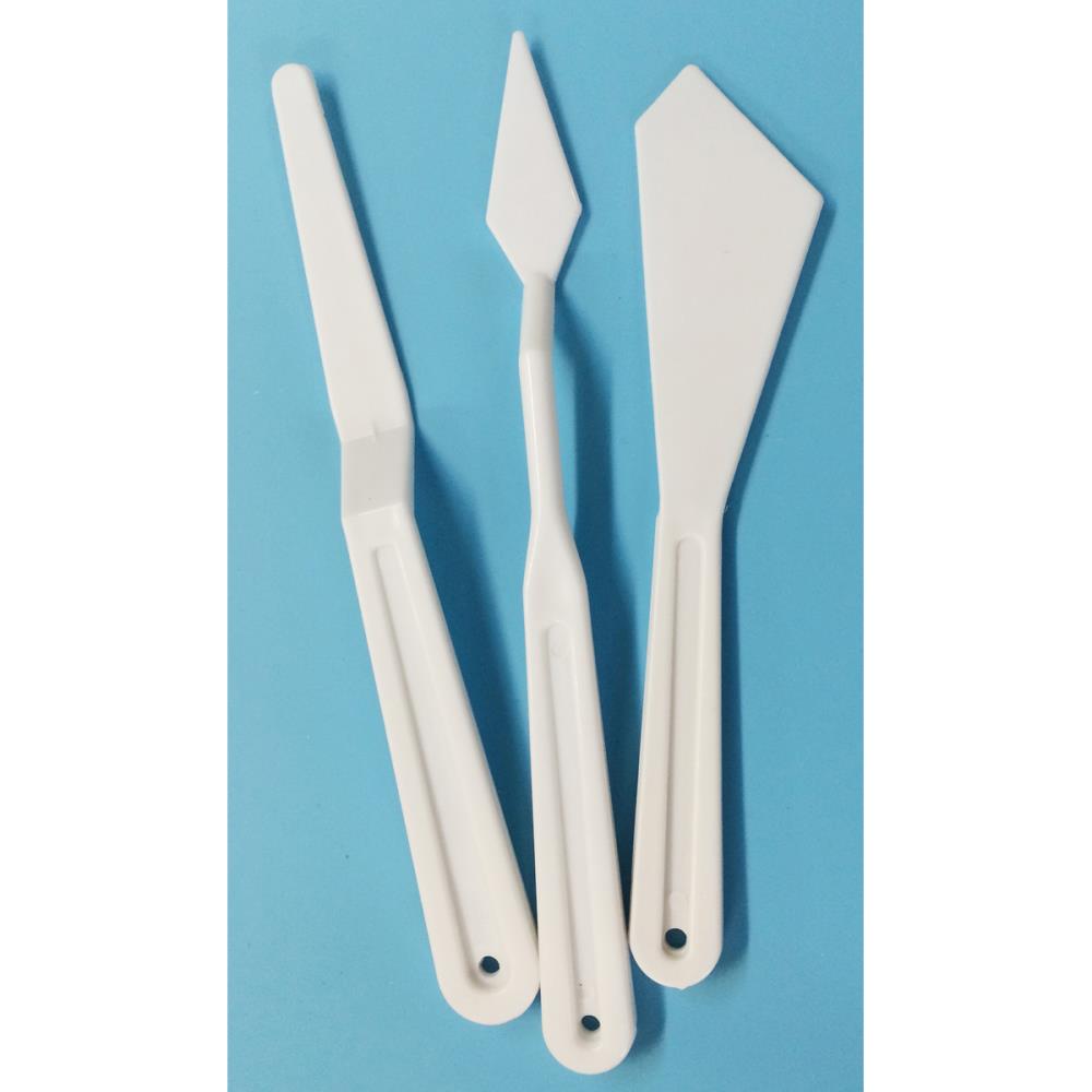 White Plastic Palette Knives - NTS