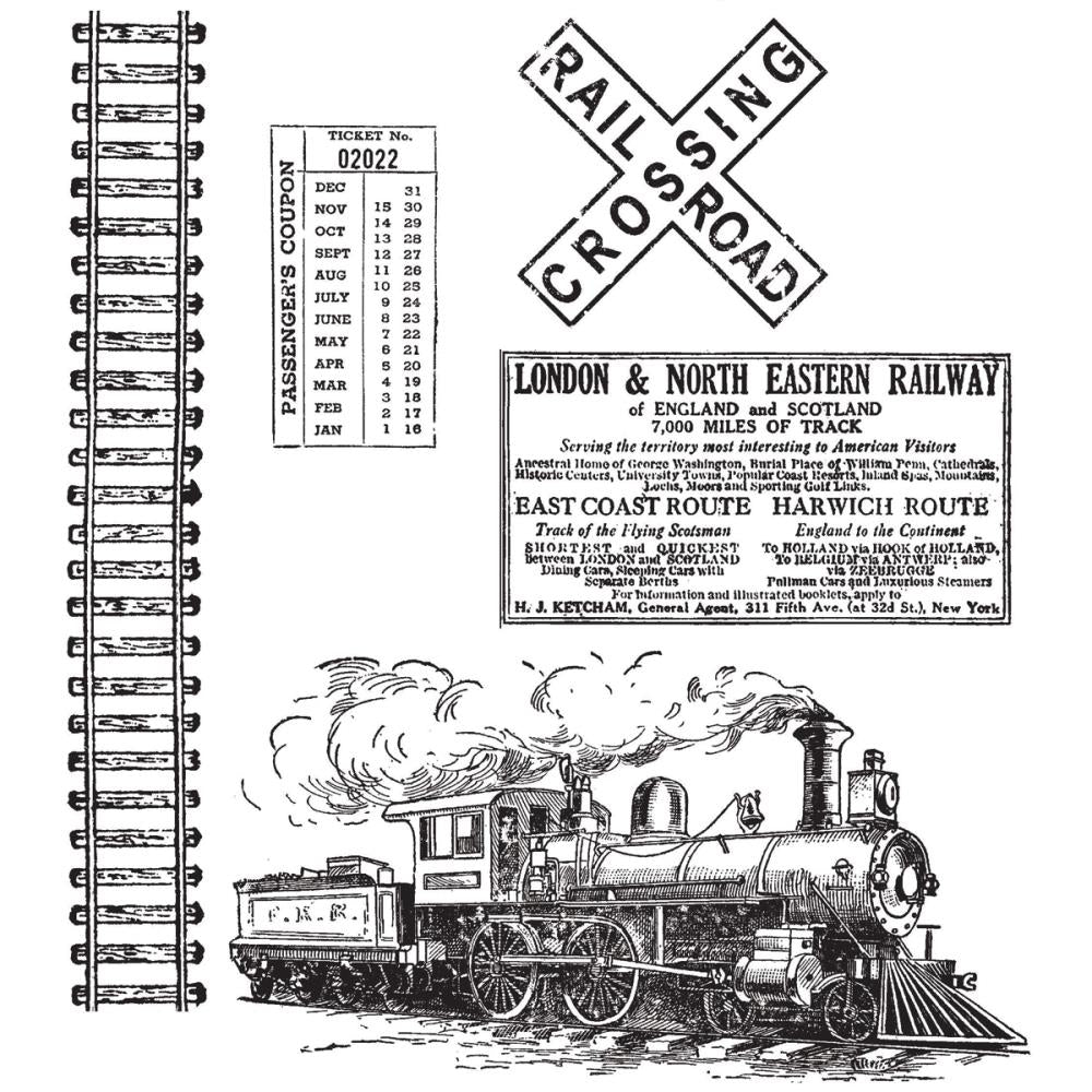 On the Railroad Stamp by Tim Holtz - NTS